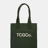 Olive 100% Recycled Cotton Everyday Tote - Tcgco Logo