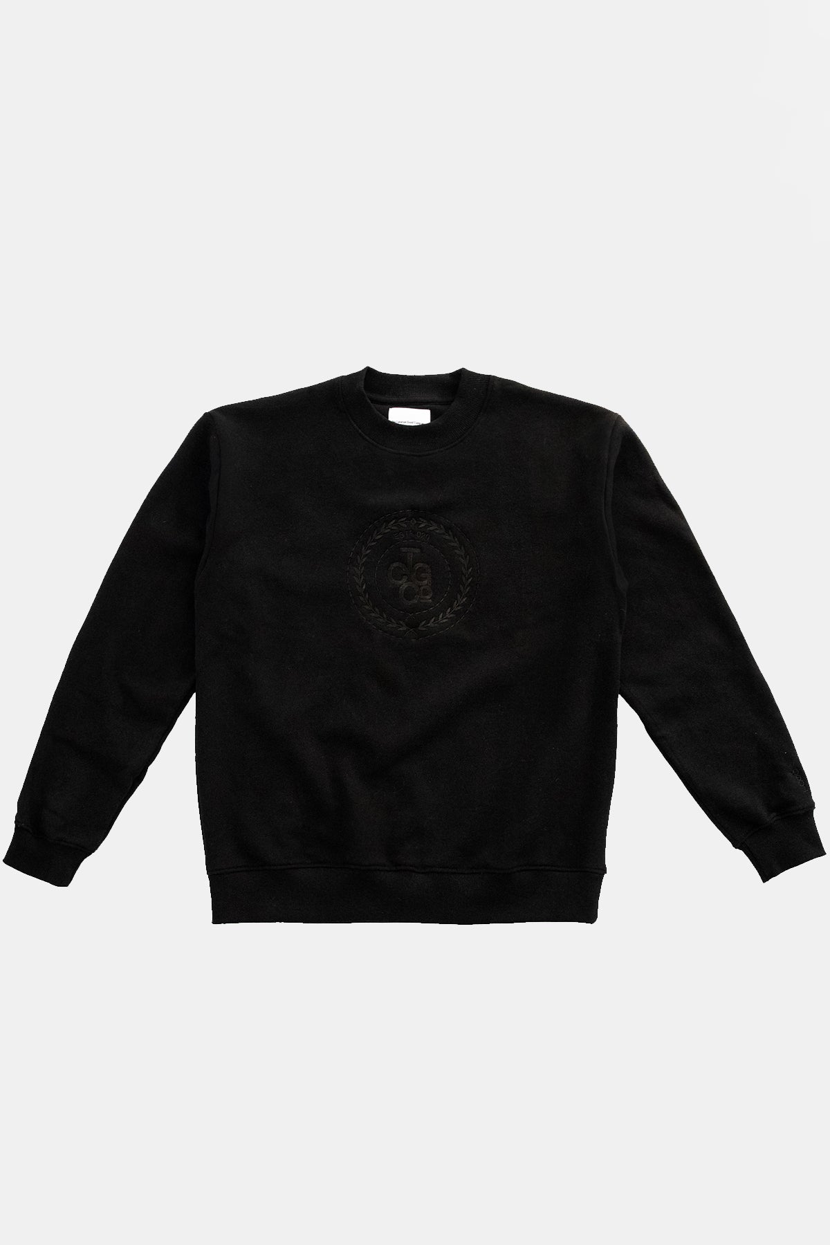 Plain Dane Black Box Fit Sweater - Estd Emblem