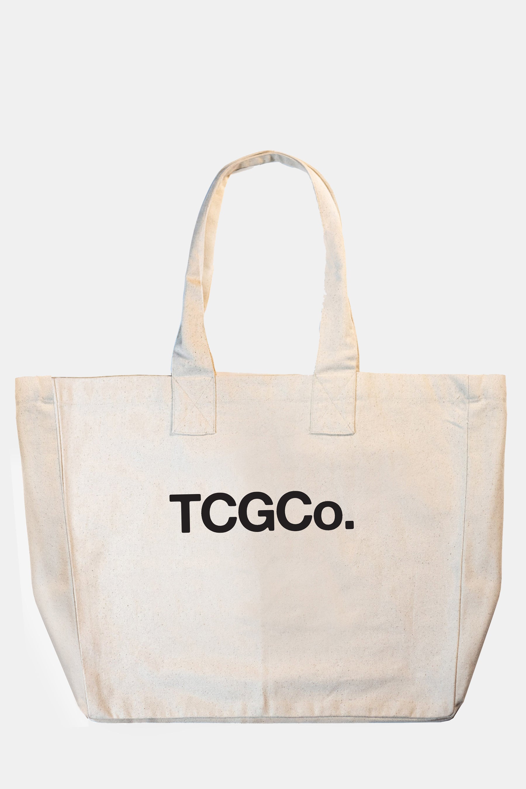 Natural 100% Recycled Cotton Market Tote - Tcgco Logo