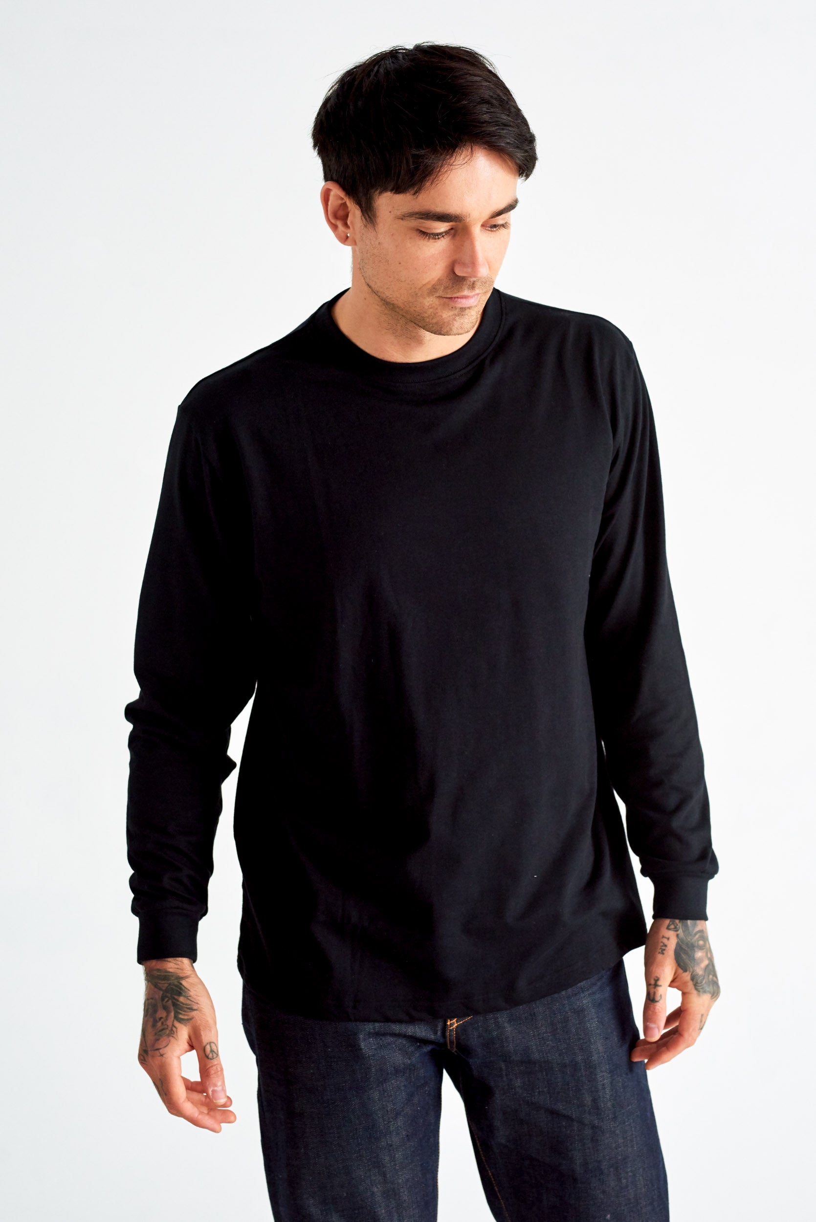 JOE BLOW LONG SLEEVE T-SHIRT - BLACK